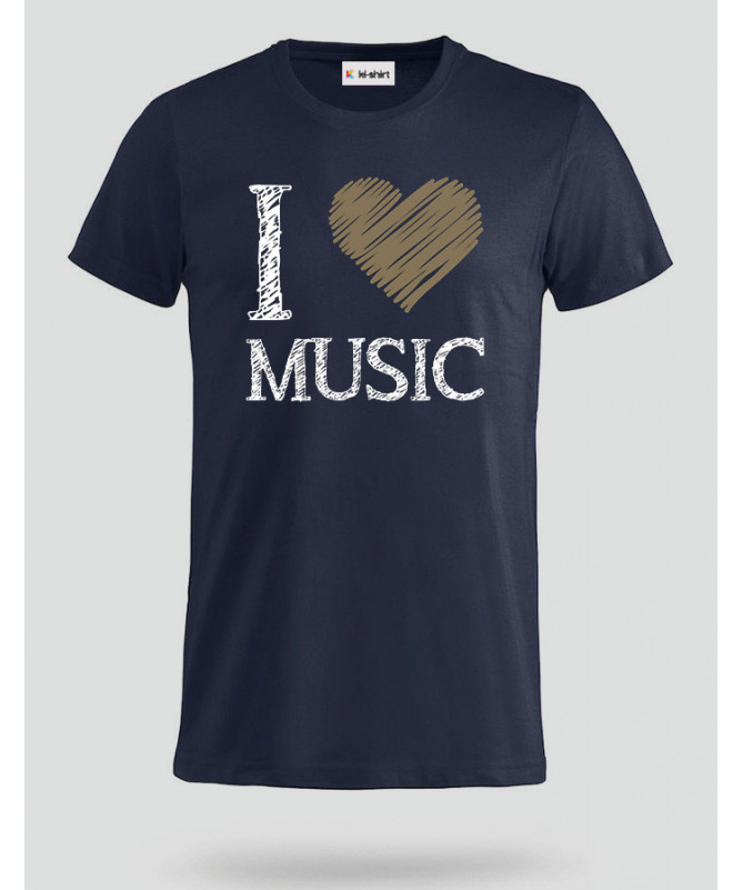 I love music T-shirt Basic Uomo