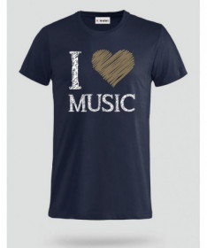 I love music T-shirt Basic Uomo