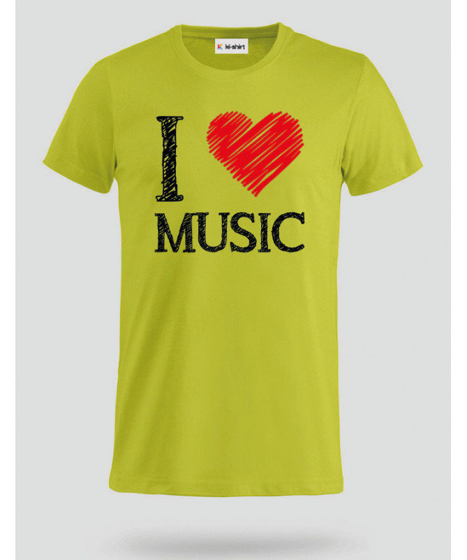 I love music T-shirt Basic Uomo