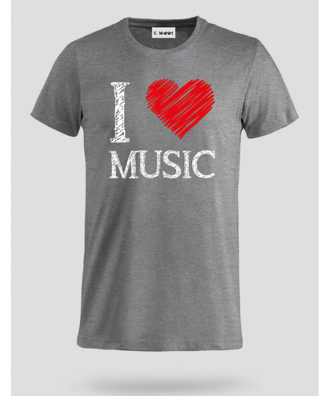 I love music T-shirt Basic Uomo