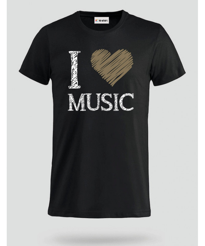 I love music T-shirt Basic Uomo