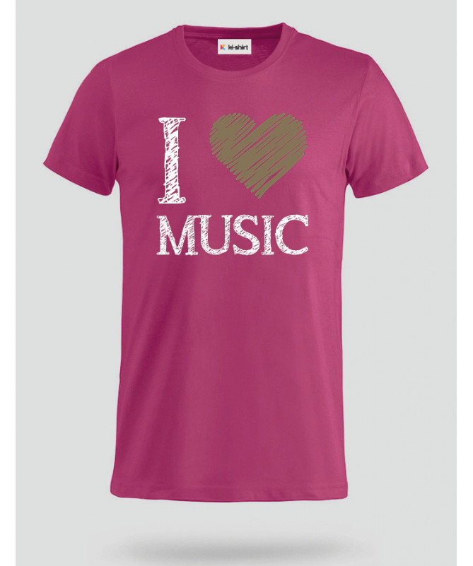 I love music T-shirt Basic Uomo