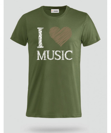 I love music T-shirt Basic Uomo