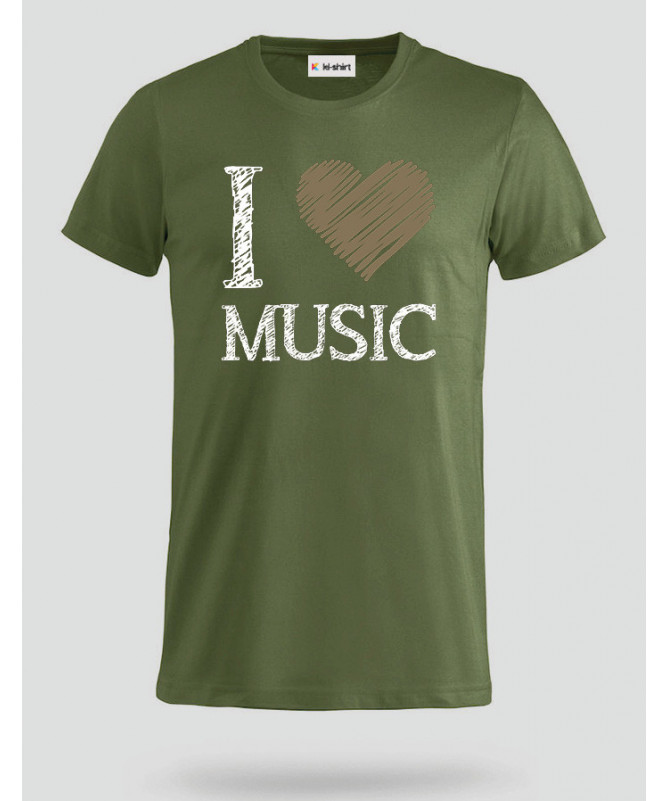 I love music T-shirt Basic Uomo