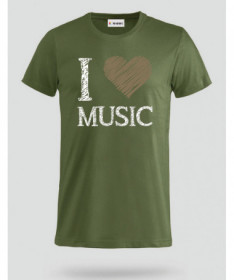 I love music T-shirt Basic Uomo