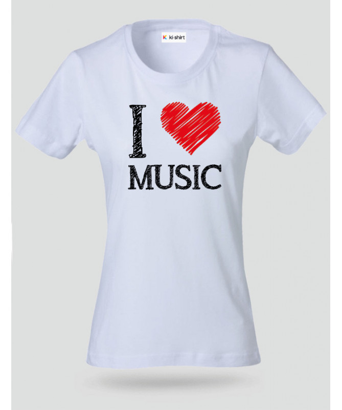I love music T-shirt Basic Donna