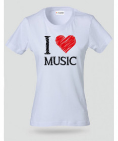 I love music T-shirt Basic Donna