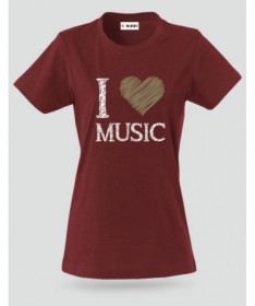 I love music T-shirt Basic Donna