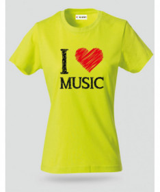 I love music T-shirt Basic Donna