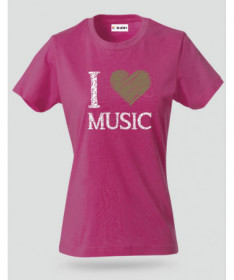 I love music T-shirt Basic Donna