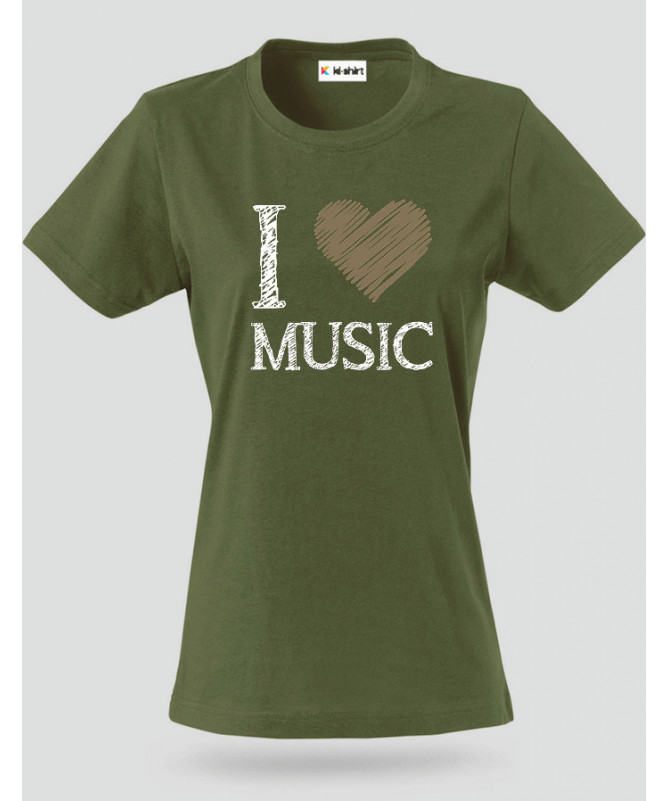 I love music T-shirt Basic Donna