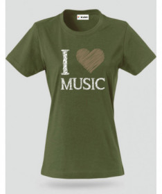 I love music T-shirt Basic Donna