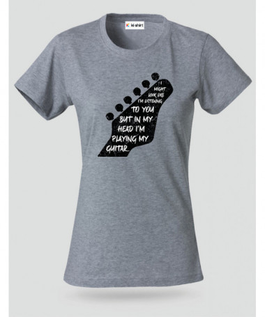 Im playing my guitar T-shirt Basic Donna