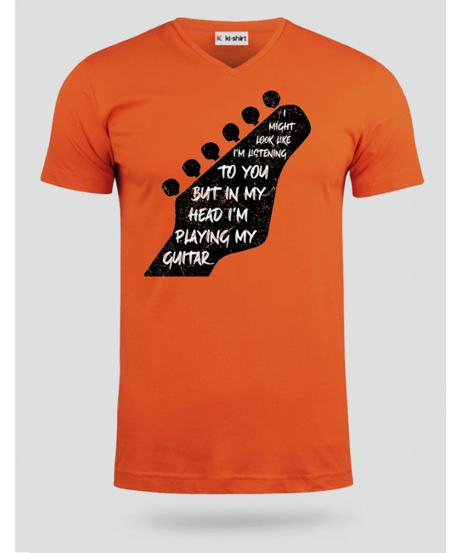 Im playing my guitar T-shirt Scollo V