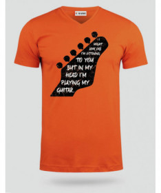 Im playing my guitar T-shirt Scollo V