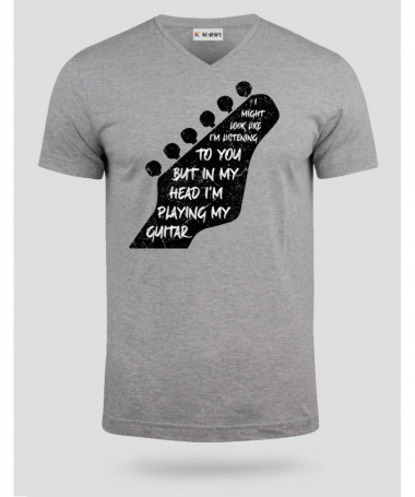 Im playing my guitar T-shirt Scollo V