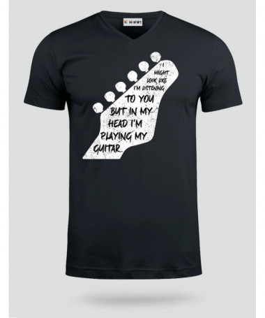 Im playing my guitar T-shirt Scollo V