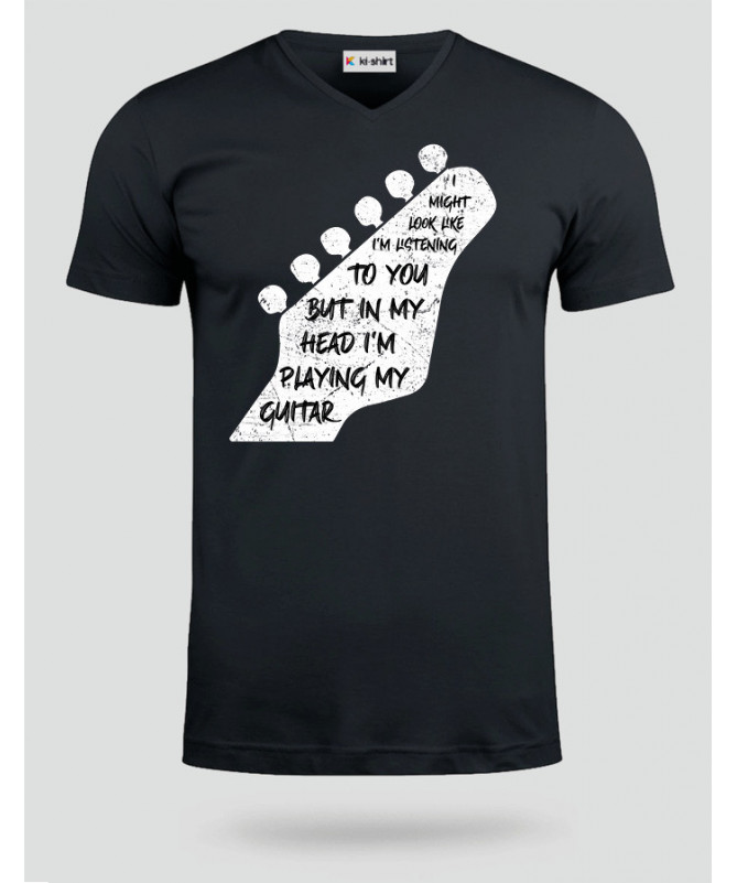 Im playing my guitar T-shirt Scollo V