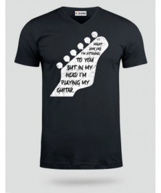 Im playing my guitar T-shirt Scollo V