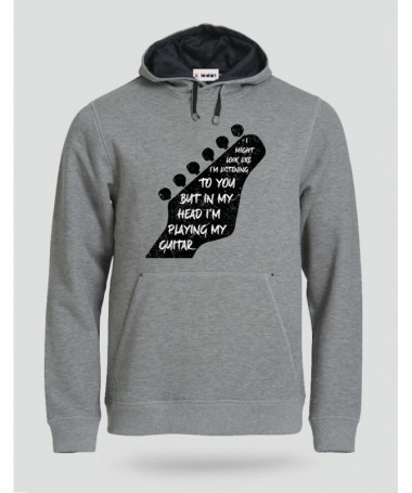 Im playing my guitar Felpa Premium con cappuccio Uomo