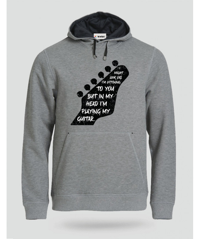 Im playing my guitar Felpa Premium con cappuccio Uomo