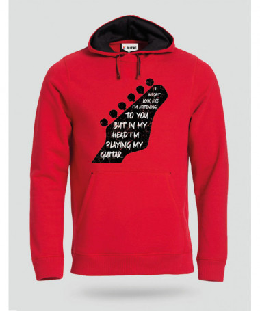 Im playing my guitar Felpa Premium con cappuccio Uomo