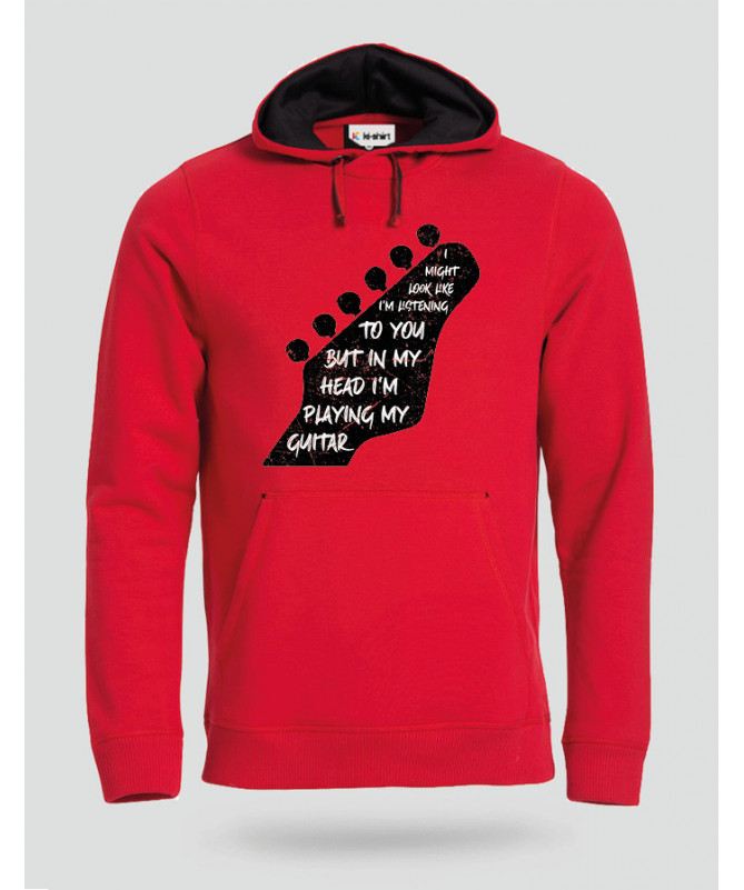 Im playing my guitar Felpa Premium con cappuccio Uomo