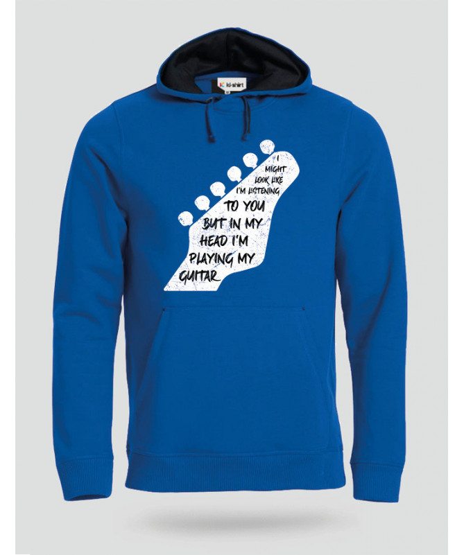 Im playing my guitar Felpa Premium con cappuccio Uomo