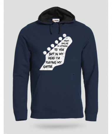 Im playing my guitar Felpa Premium con cappuccio Uomo