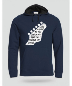 Im playing my guitar Felpa Premium con cappuccio Uomo