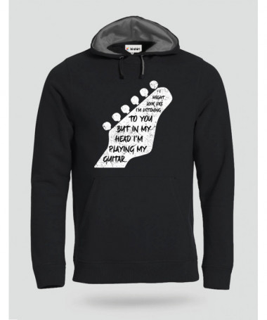 Im playing my guitar Felpa Premium con cappuccio Uomo