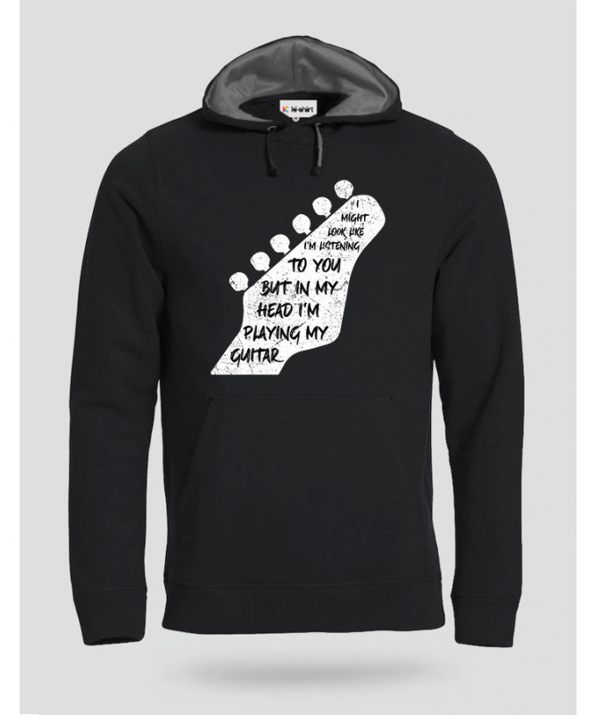 Im playing my guitar Felpa Premium con cappuccio Uomo