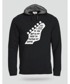 Im playing my guitar Felpa Premium con cappuccio Uomo