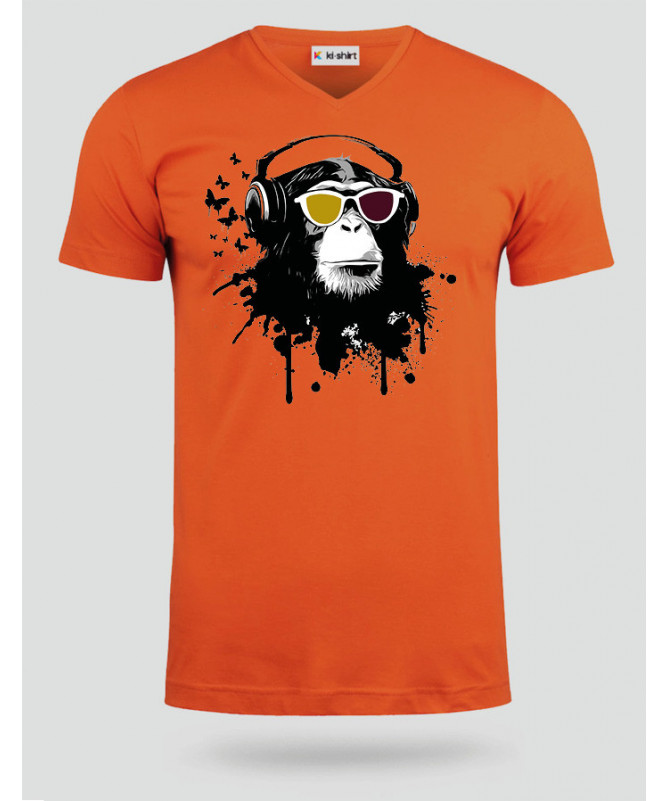 Listen to music T-shirt Scollo V