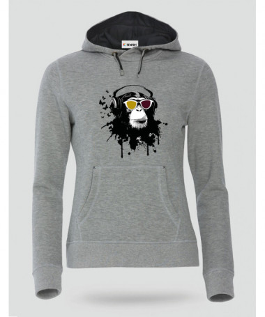 Listen to music Felpa Premium con cappuccio Donna