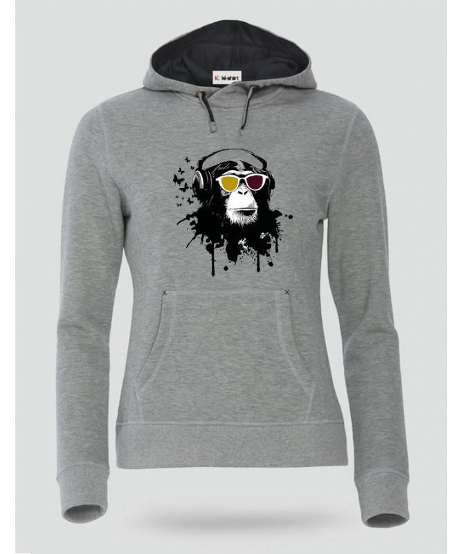 Listen to music Felpa Premium con cappuccio Donna