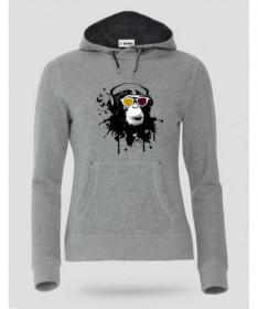 Listen to music Felpa Premium con cappuccio Donna