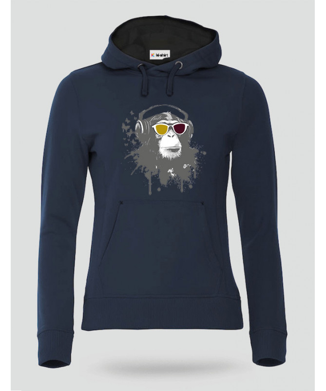 Listen to music Felpa Premium con cappuccio Donna