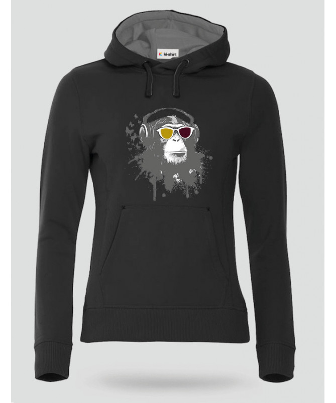 Listen to music Felpa Premium con cappuccio Donna