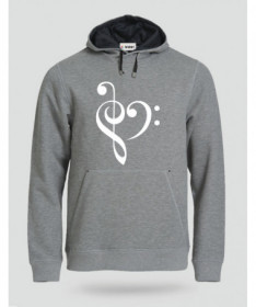 Music Felpa Premium con cappuccio Uomo