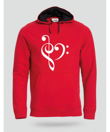 Music Felpa Premium con cappuccio Uomo