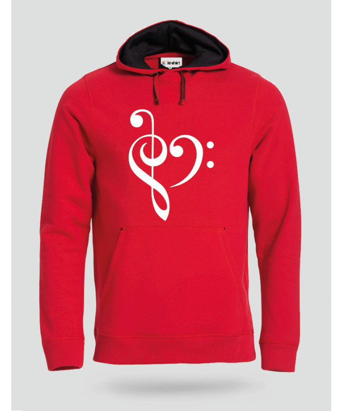 Music Felpa Premium con cappuccio Uomo