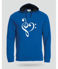 Music Felpa Premium con cappuccio Uomo