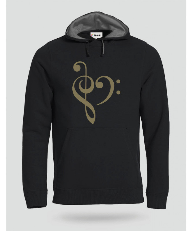 Music Felpa Premium con cappuccio Uomo