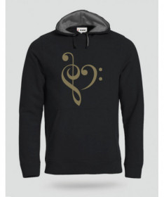 Music Felpa Premium con cappuccio Uomo