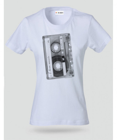 Musicassetta T-shirt Basic Donna