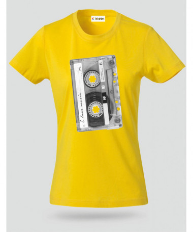 Musicassetta T-shirt Basic Donna