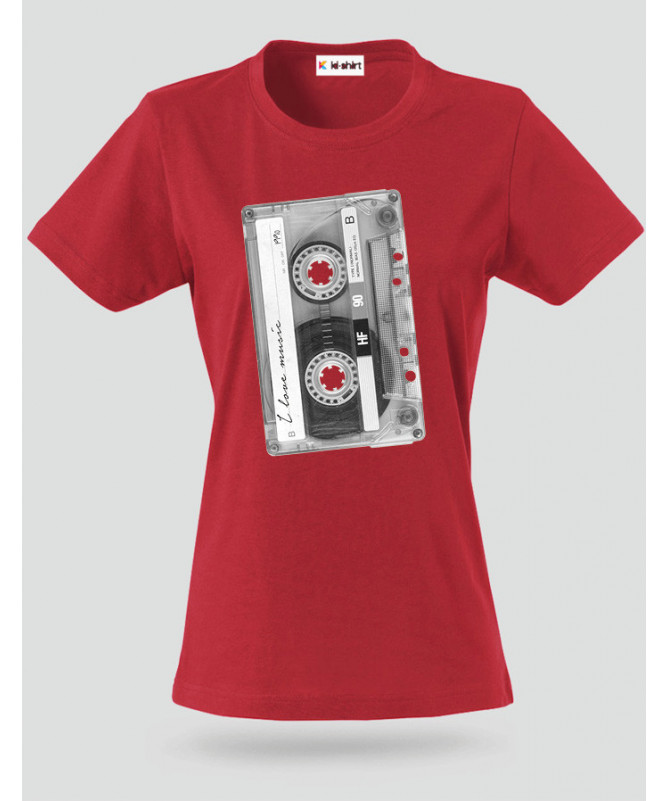 Musicassetta T-shirt Basic Donna