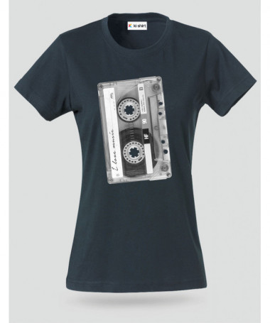 Musicassetta T-shirt Basic Donna