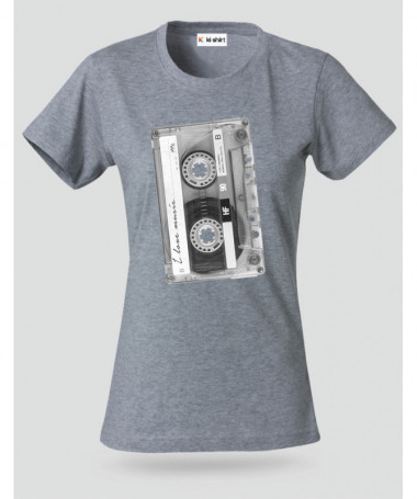 Musicassetta T-shirt Basic Donna